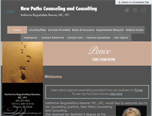 Tablet Screenshot of newpathscounseling.com